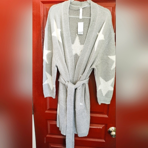 NWT Lane Bryant Gray w/ White Stars Cardigan, Size 18-20 #50 - Picture 2 of 9